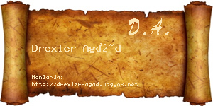 Drexler Agád névjegykártya